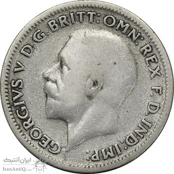 سکه 6 پنس 1936 جرج پنجم - VF30 - انگلستان