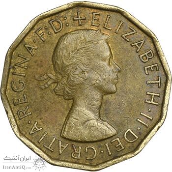 سکه 3 پنس 1965 الیزابت دوم - EF45 - انگلستان