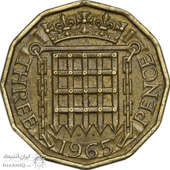 سکه 3 پنس 1965 الیزابت دوم - EF45 - انگلستان