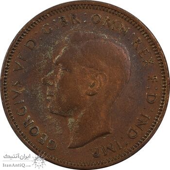 سکه 1/2 پنی 1944 جرج ششم - EF40 - انگلستان