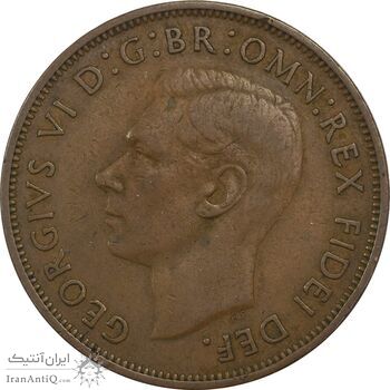 سکه 1 پنی 1949 جرج ششم - EF40 - انگلستان سکه 1 پنی 1949 جرج ششم - EF40 - انگلستان