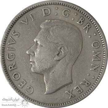 سکه 2 شیلینگ 1948 جرج ششم - VF30 - انگلستان