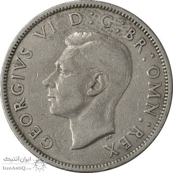 سکه 2 شیلینگ 1950 جرج ششم - VF35 - انگلستان