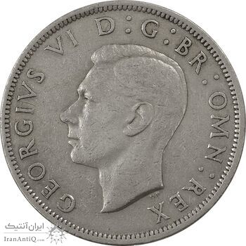 سکه 1/2 کرون 1948 جرج ششم - EF40 - انگلستان