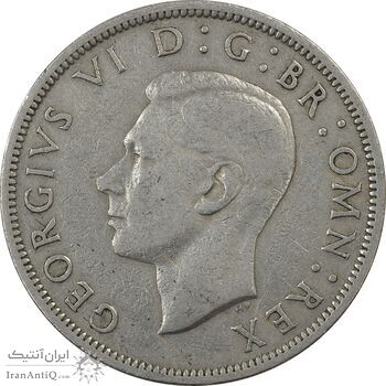 سکه 1/2 کرون 1950 جرج ششم - VF35 - انگلستان