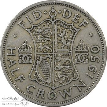 سکه 1/2 کرون 1950 جرج ششم - VF35 - انگلستان