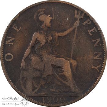 سکه 1 پنی 1900 ویکتوریا - VF35 - انگلستان
