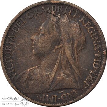 سکه 1 پنی 1900 ویکتوریا - VF35 - انگلستان