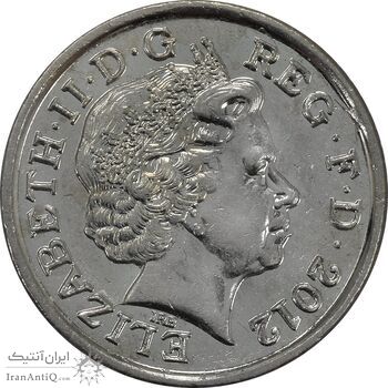 سکه 5 پنس 2012 الیزابت دوم - AU50 - انگلستان