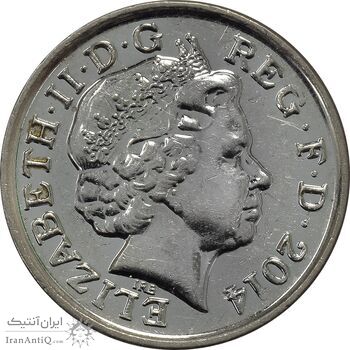 سکه 5 پنس 2014 الیزابت دوم - AU55 - انگلستان