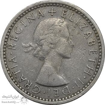 سکه 6 پنس 1959 الیزابت دوم - EF45 - انگلستان