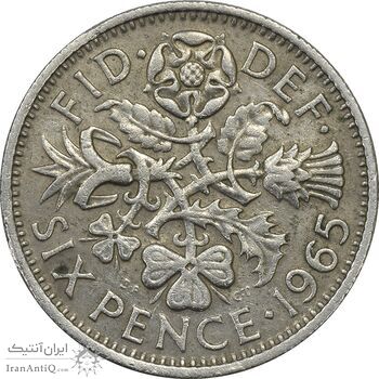سکه 6 پنس 1965 الیزابت دوم - EF45 - انگلستان