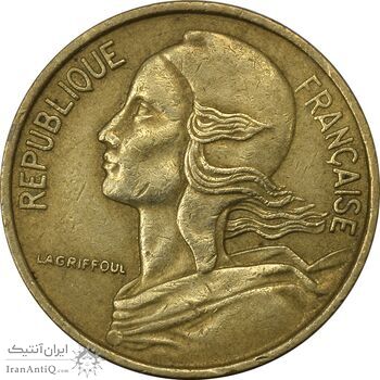 سکه 5 سانتیم 1968 (ماریان) جمهوری کنونی - EF45 - فرانسه