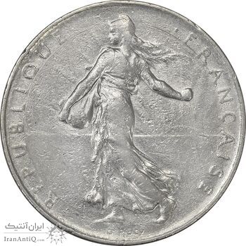سکه 1 فرانک 1971 جمهوری پنجم - AU55 - فرانسه