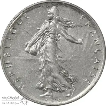 سکه 1 فرانک 1978 جمهوری پنجم - AU50 - فرانسه