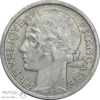سکه 2 فرانک 1947 جمهوری چهارم - EF45 - فرانسه
