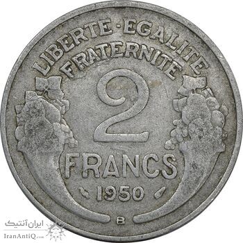 سکه 2 فرانک 1950 جمهوری چهارم - EF45 - فرانسه