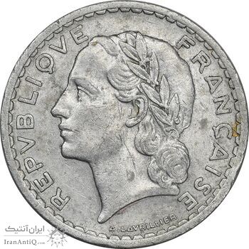 سکه 5 فرانک 1947 جمهوری چهارم - EF40 - فرانسه