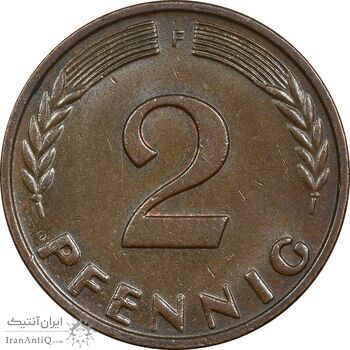 سکه 2 فینیگ 1964F جمهوری فدرال - AU50 - آلمان سکه 2 فینیگ 1964F جمهوری فدرال - AU50 - آلمان