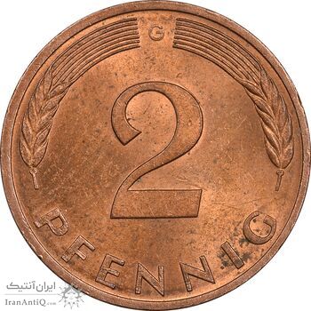 سکه 2 فینیگ 1979G جمهوری فدرال - MS63 - آلمان