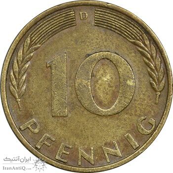 سکه 10 فینیگ 1969D جمهوری فدرال - EF45 - آلمان سکه 10 فینیگ 1969D جمهوری فدرال - EF45 - آلمان