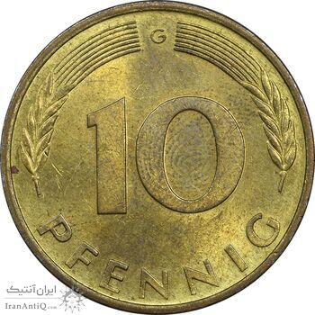 سکه 10 فینیگ 1977G جمهوری فدرال - MS61 - آلمان