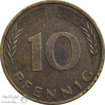 سکه 10 فینیگ 1984G جمهوری فدرال - EF40 - آلمان