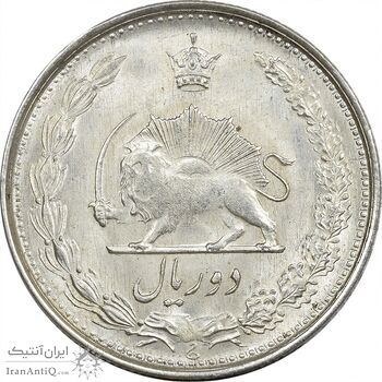 سکه 2 ریال 1323 - MS62 - محمد رضا شاه سکه 2 ریال 1323 - MS62 - محمد رضا شاه