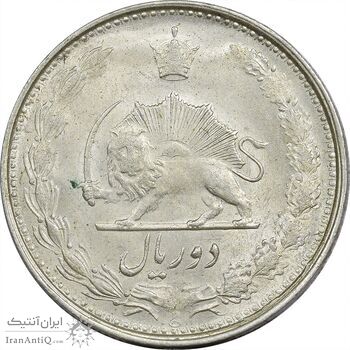سکه 2 ریال 1323 - MS61 - محمد رضا شاه