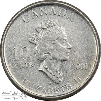 سکه 10 سنت (سال داوطلبان) 2001 الیزابت دوم - AU50 - کانادا