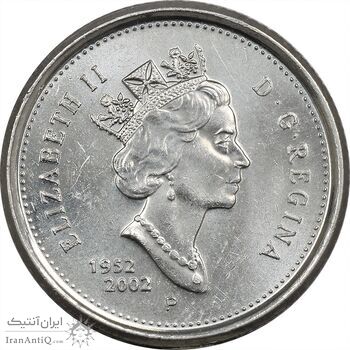 سکه 10 سنت 2002 (پنجاه سال سلطنت) الیزابت دوم - MS61 - کانادا سکه 10 سنت 2002 (پنجاه سال سلطنت) الیزابت دوم - MS61 - کانادا