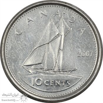 سکه 10 سنت 2007 الیزابت دوم - AU55 - کانادا سکه 10 سنت 2007 الیزابت دوم - AU55 - کانادا