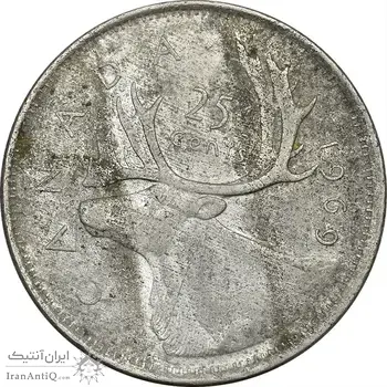 سکه 25 سنت 1969 الیزابت دوم - EF40 - کانادا