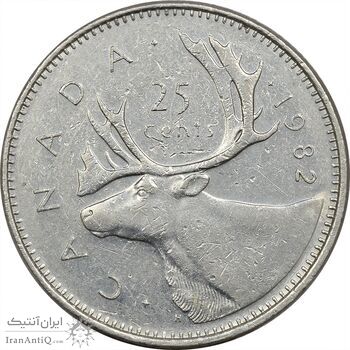 سکه 25 سنت 1982 الیزابت دوم - EF45 - کانادا سکه 25 سنت 1982 الیزابت دوم - EF45 - کانادا