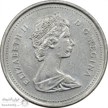 سکه 25 سنت 1988 الیزابت دوم - AU55 - کانادا سکه 25 سنت 1988 الیزابت دوم - AU55 - کانادا
