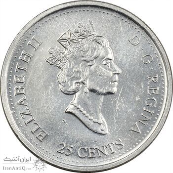 سکه 25 سنت 2000 (پیروزی) الیزابت دوم - AU55 - کانادا سکه 25 سنت 2000 (پیروزی) الیزابت دوم - AU55 - کانادا