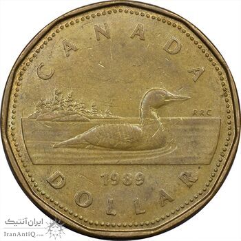 سکه 1 دلار 1989 الیزابت دوم - EF45 - کانادا