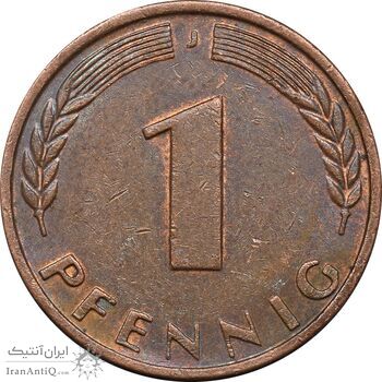 سکه 1 فینیگ 1966J جمهوری فدرال - EF45 - آلمان