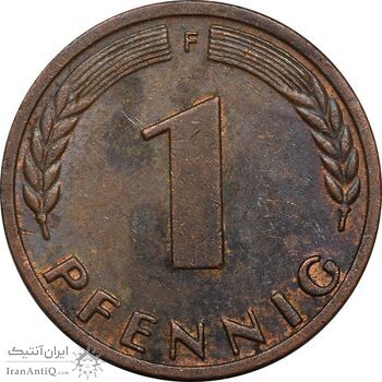 سکه 1 فینیگ 1967F جمهوری فدرال - EF45 - آلمان