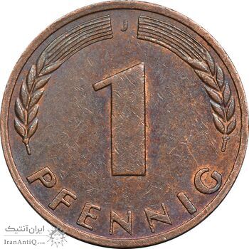 سکه 1 فینیگ 1970J جمهوری فدرال - EF45 - آلمان