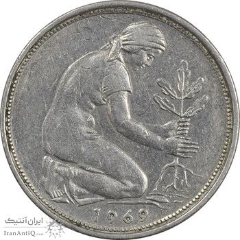 سکه 50 فینیگ 1969J جمهوری فدرال - EF45 - آلمان سکه 50 فینیگ 1969J جمهوری فدرال - EF45 - آلمان