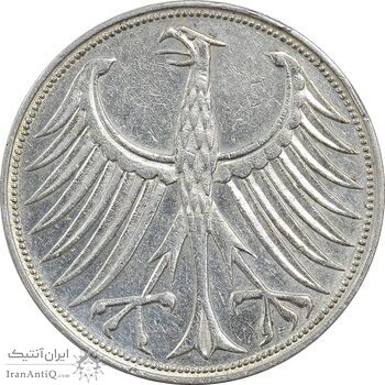 سکه 5 مارک 1957G جمهوری فدرال - AU50 - آلمان