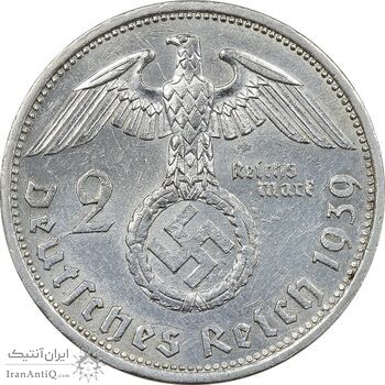 سکه 2 رایش مارک 1939A رایش سوم - MS61 - آلمان