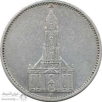 سکه 5 رایش مارک 1934G رایش سوم - EF40 - آلمان