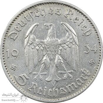 سکه 5 رایش مارک 1934G رایش سوم - EF40 - آلمان