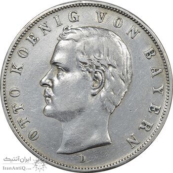 سکه 3 مارک 1909D اتو - AU50 - آلمان