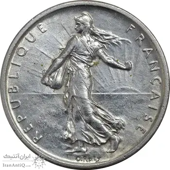 سکه 5 فرانک 1960 جمهوری کنونی - AU58 - فرانسه