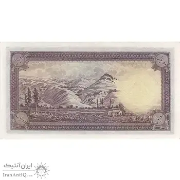اسکناس 10 ریال پشت فارسی (بدون مهر) - تک - AU58 - رضا شاه