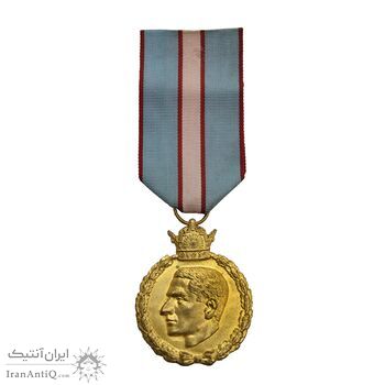 مدال یادبود 28 مرداد 1332 (با روبان) - AU - محمدرضا شاه