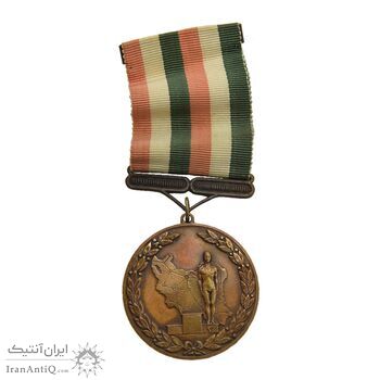 مدال آویز ورزشی برنز قهرمانی کشتی کشور - EF - محمد رضا شاه